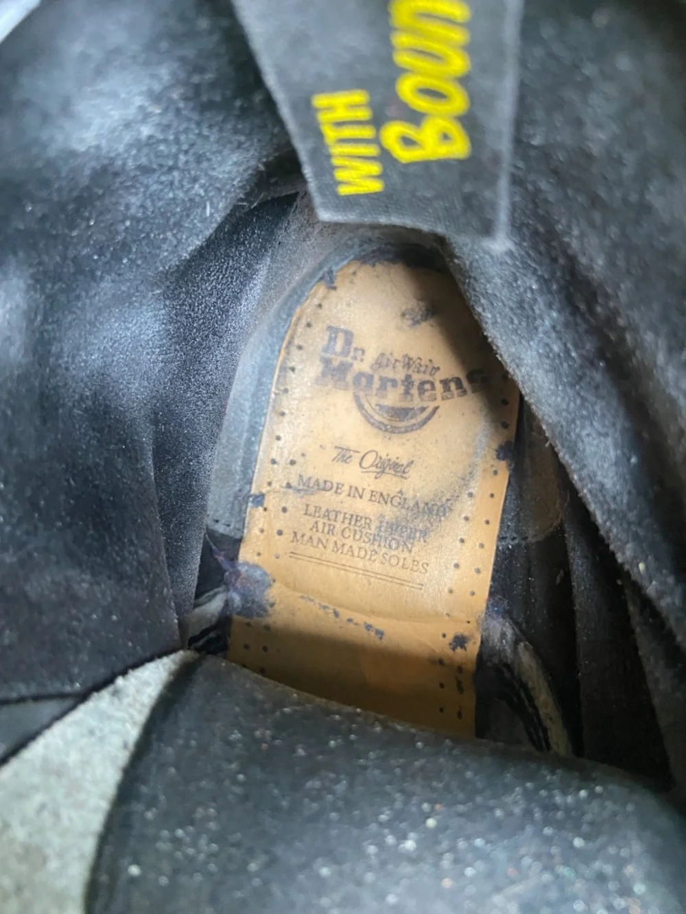 Vintage Doc Martens England Rare 80s-90sBlack Greasy 1460 Boots UK8 US8.5 Men's
